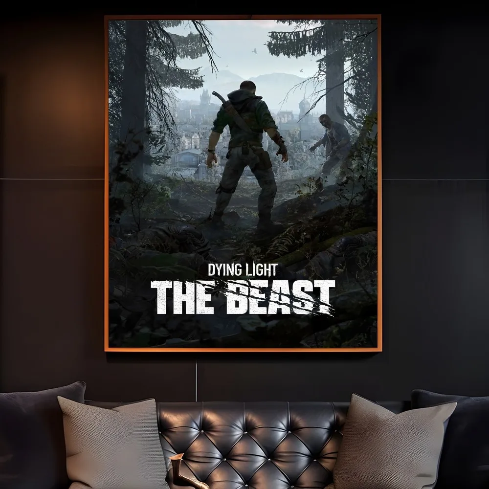 1PC Game D-Dying LightES The Beast Poster Home Living Room Wall Art Garage Room Decor