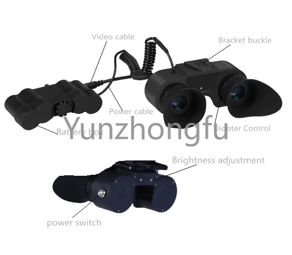 

Thermal Imaging External Binocular Helmet-mounted Display 0.39 "OLED Display Large-capacity Rear Battery Compartment