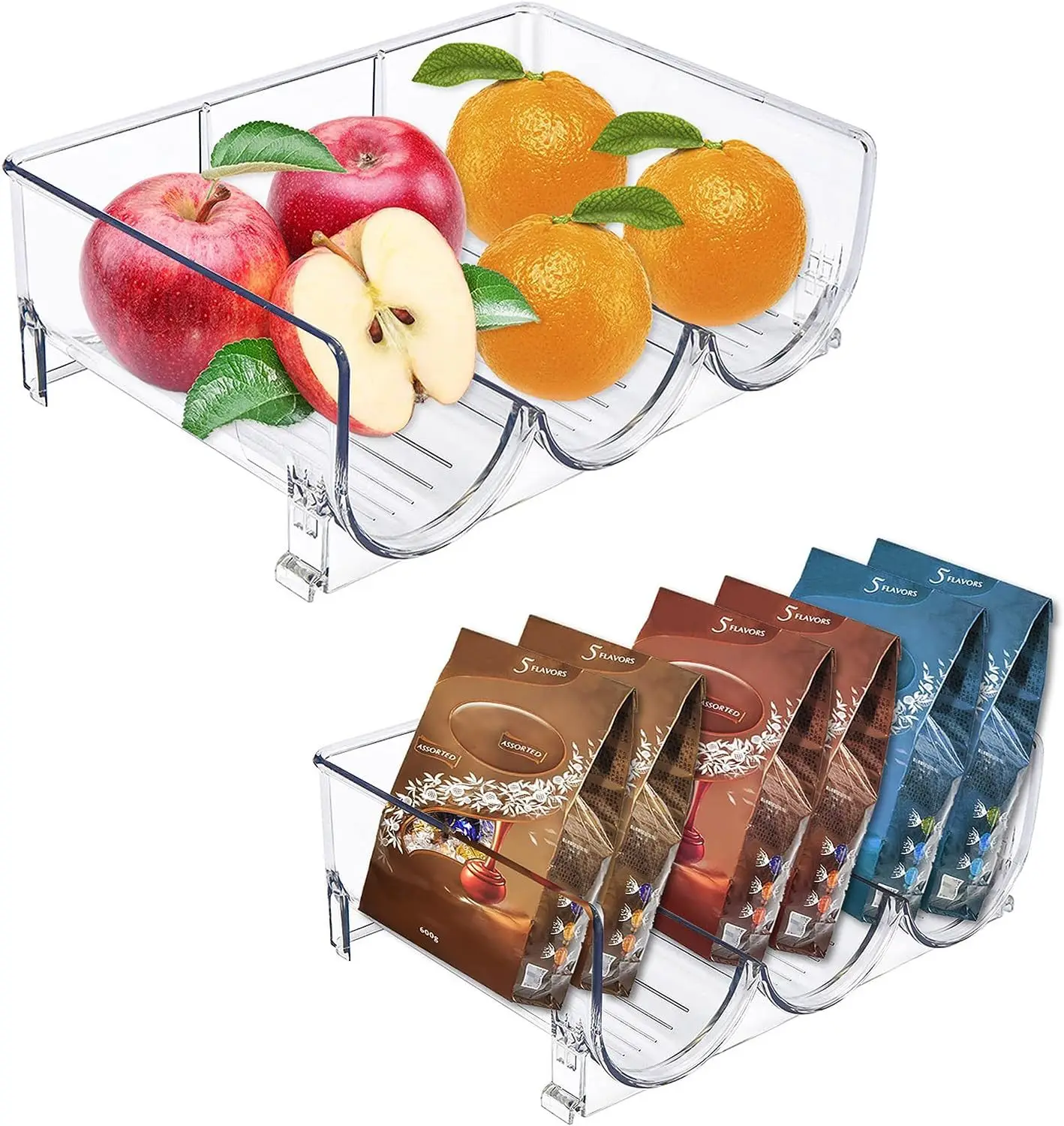 PET Refrigerator Organizer Transparent Red Wine Wine Display Rack Universal Refrigerator Drawer Durable Bottle Holder