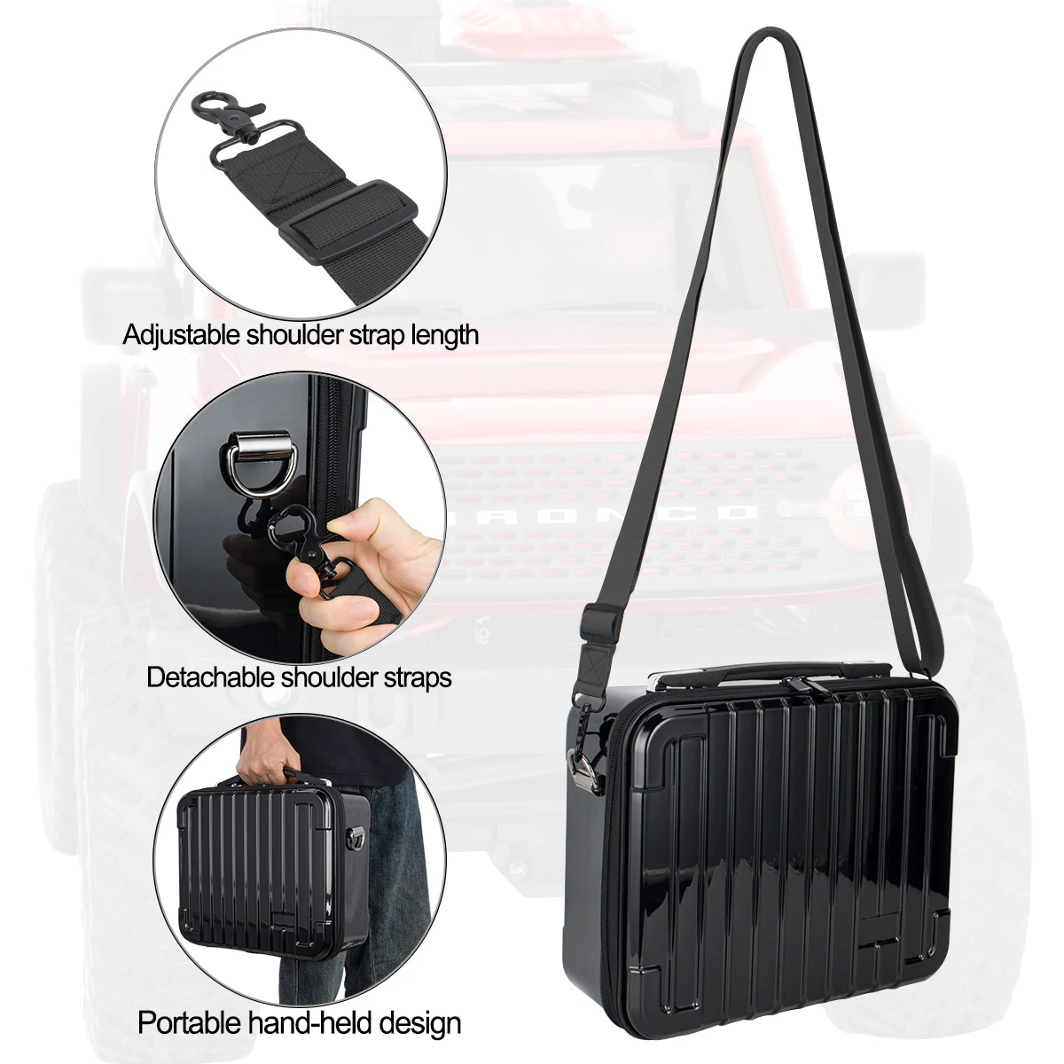 1/24 1/18 RC Crawler Car Outdoor Backpack Storage Bag Carrying Case Shoulder Bags for RC Car SCX24 TRX4-M Defender Bronco Parts