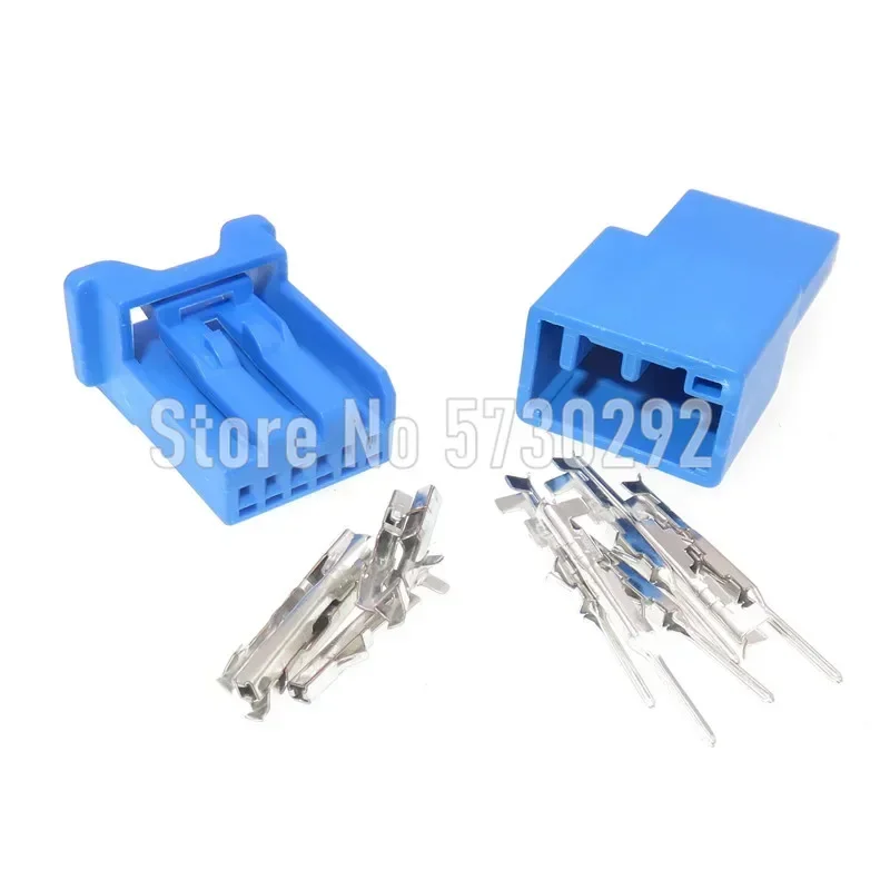6P Blue Automotive Wire Socket Wiring Harness Connetcor Auto Unsealed Adapter With Terminal