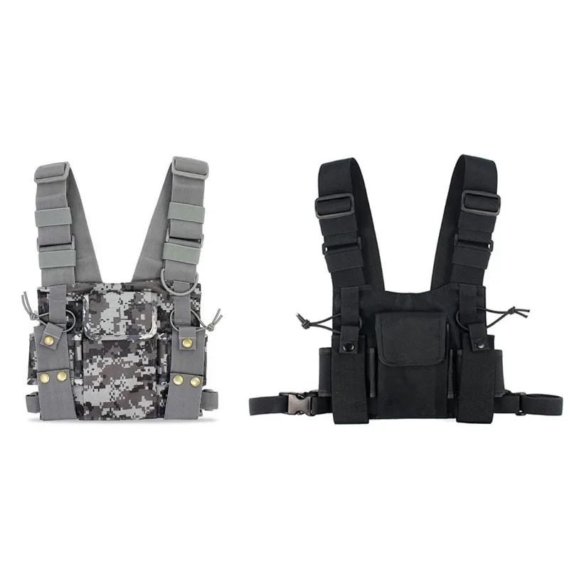 

1pcs CS Tactics Chest Front Pack Pouch Vest Rig Case Bag for Baofeng UV-5R UV-82 888S Radio Walkie Talkie Rescue Essentials