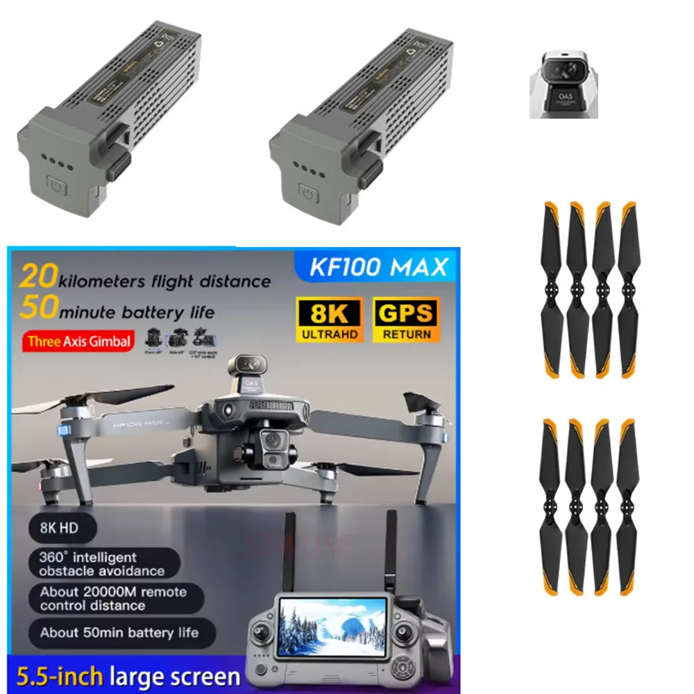 KF100 MAX Drone Battery 11.4V 5200mAh / KF100 Drone Parts KF100 Drone Original Accessories  Propeller Blade