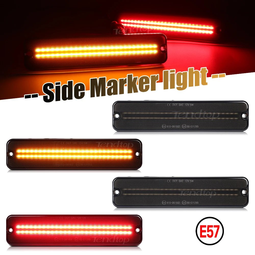 Car LED Side Marker Light  Turn Signal Lamp Front Bumper For Jeep CJ-5 CJ-6 CJ-7 CJ-8 J10 J20 Pickup Grand Wagoneer