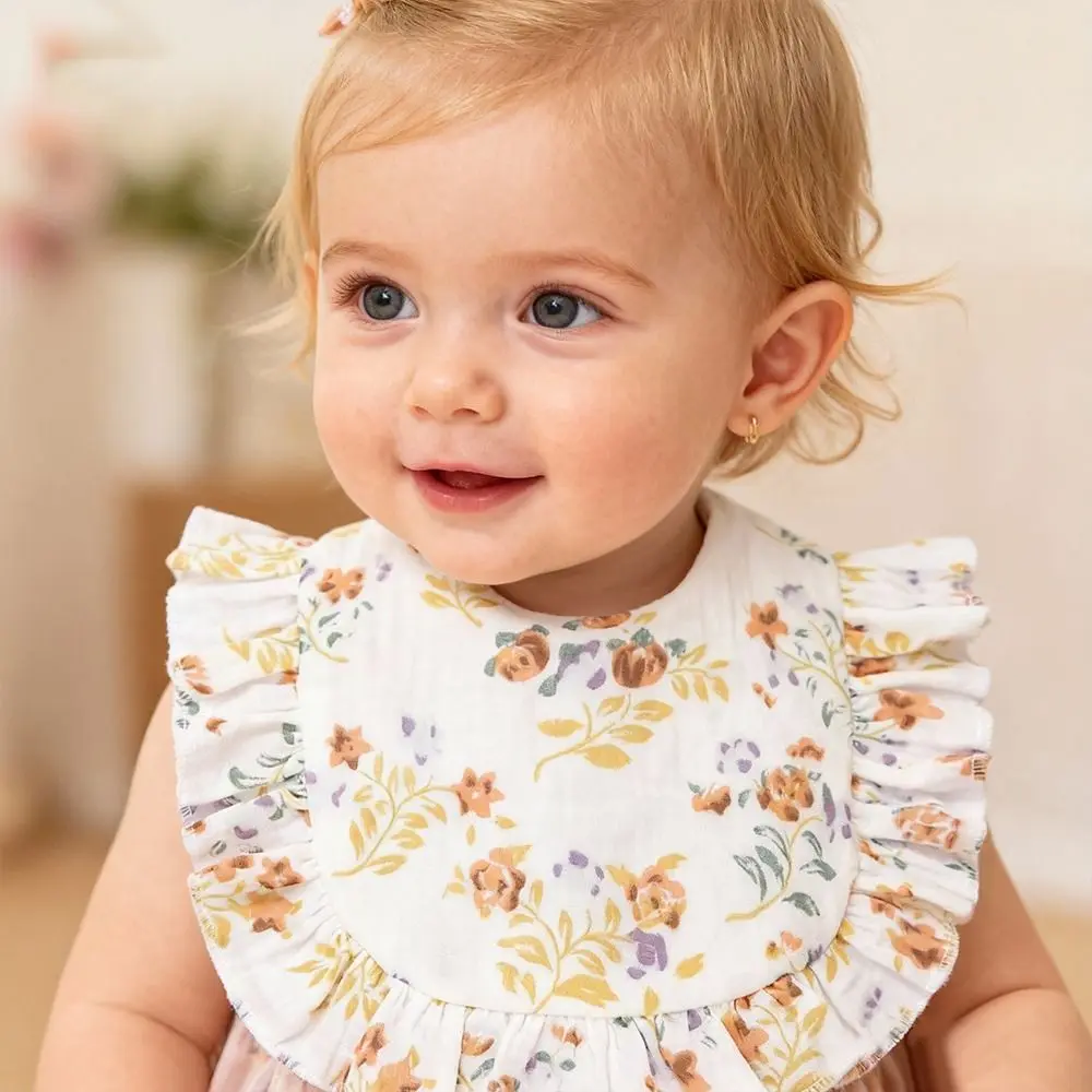 Useful Cotton Newborn Bibs Colorful Soft Material Baby Feeding Bib Absorbent Drool Bandana 0-24 Months