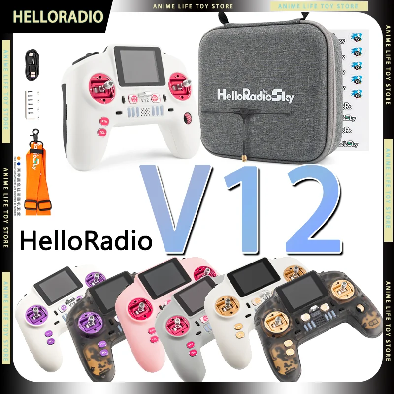 

Радиопередатчик HelloRadio V12 FPV RC, основной контроллер H7, двухдиапазонный 1W, совместимость с внешними модулями TX, система EdgeTX, для пилотов дронов