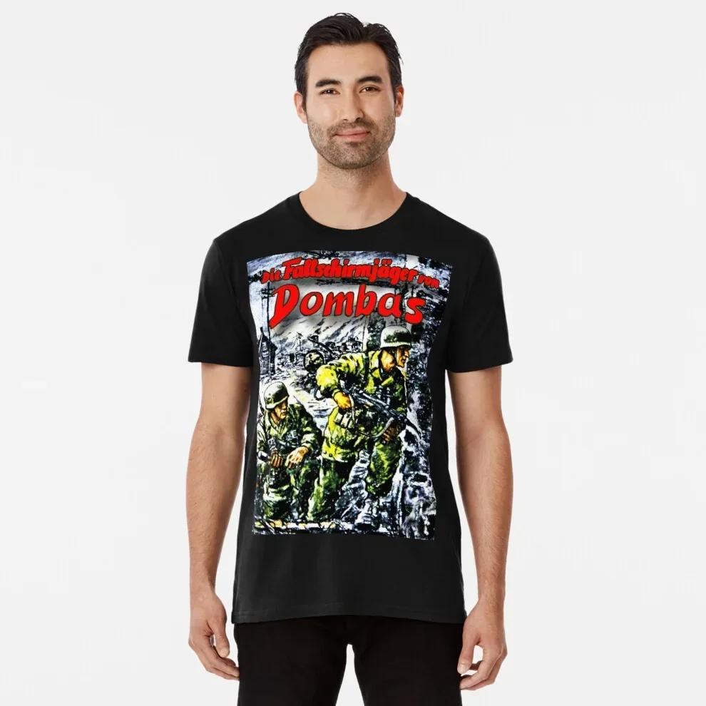

Battle of Dombas- WWII German Paratroops T Shirt. New 100% Cotton Short Sleeve O-Neck Casual T-shirts Size S-3XL