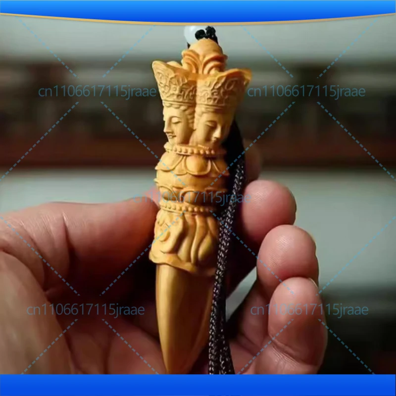 wood carving Buddhist ritual tool Decorative small model  Buddhist prayer accessories Unique Tibetan culture souvenir