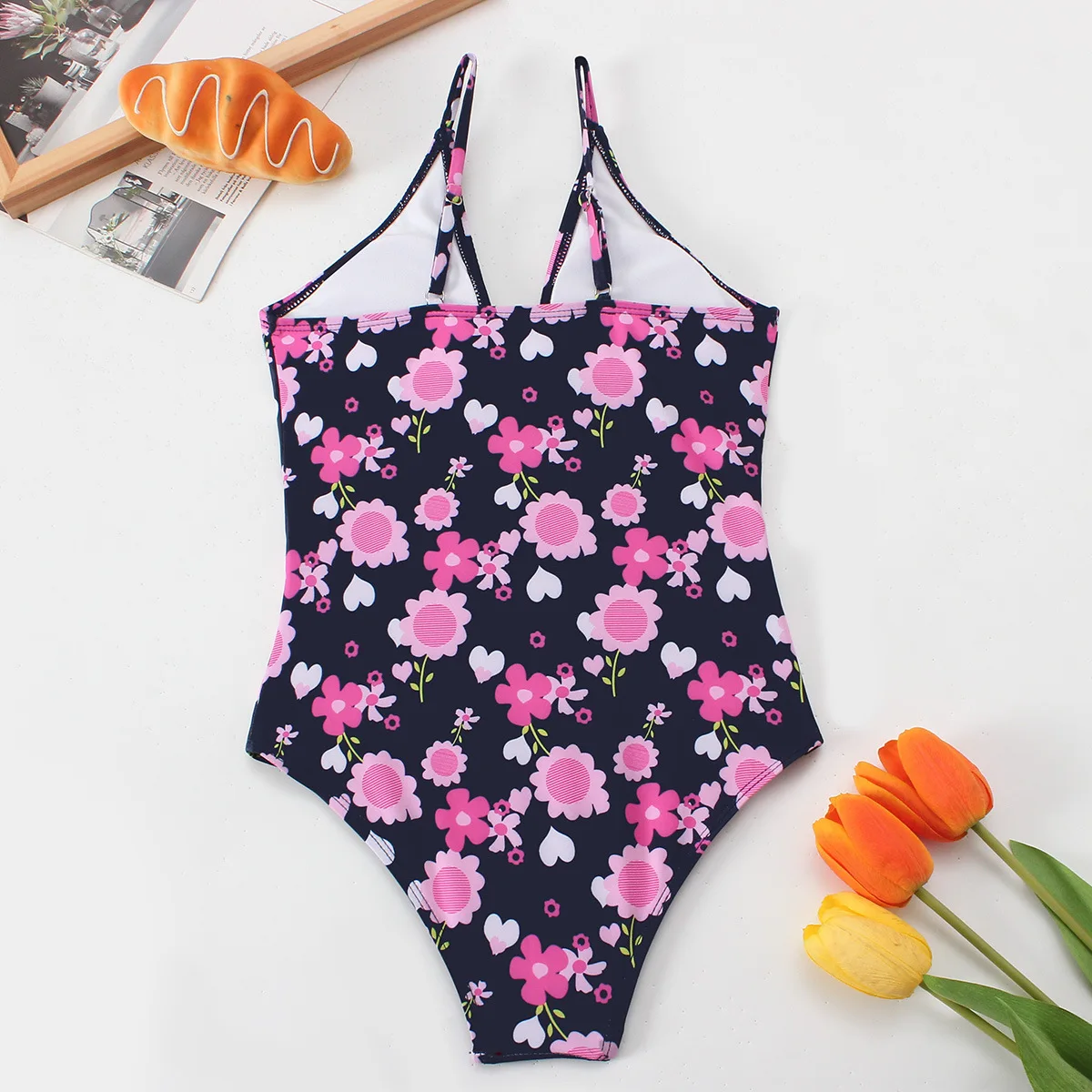 Floral Girls One Piece Swimsuit 7-12 Year Kids Swim Suit Teenage Children's Swimwear 2025 Bathing Suits Girl Beach Wear Bodysuit