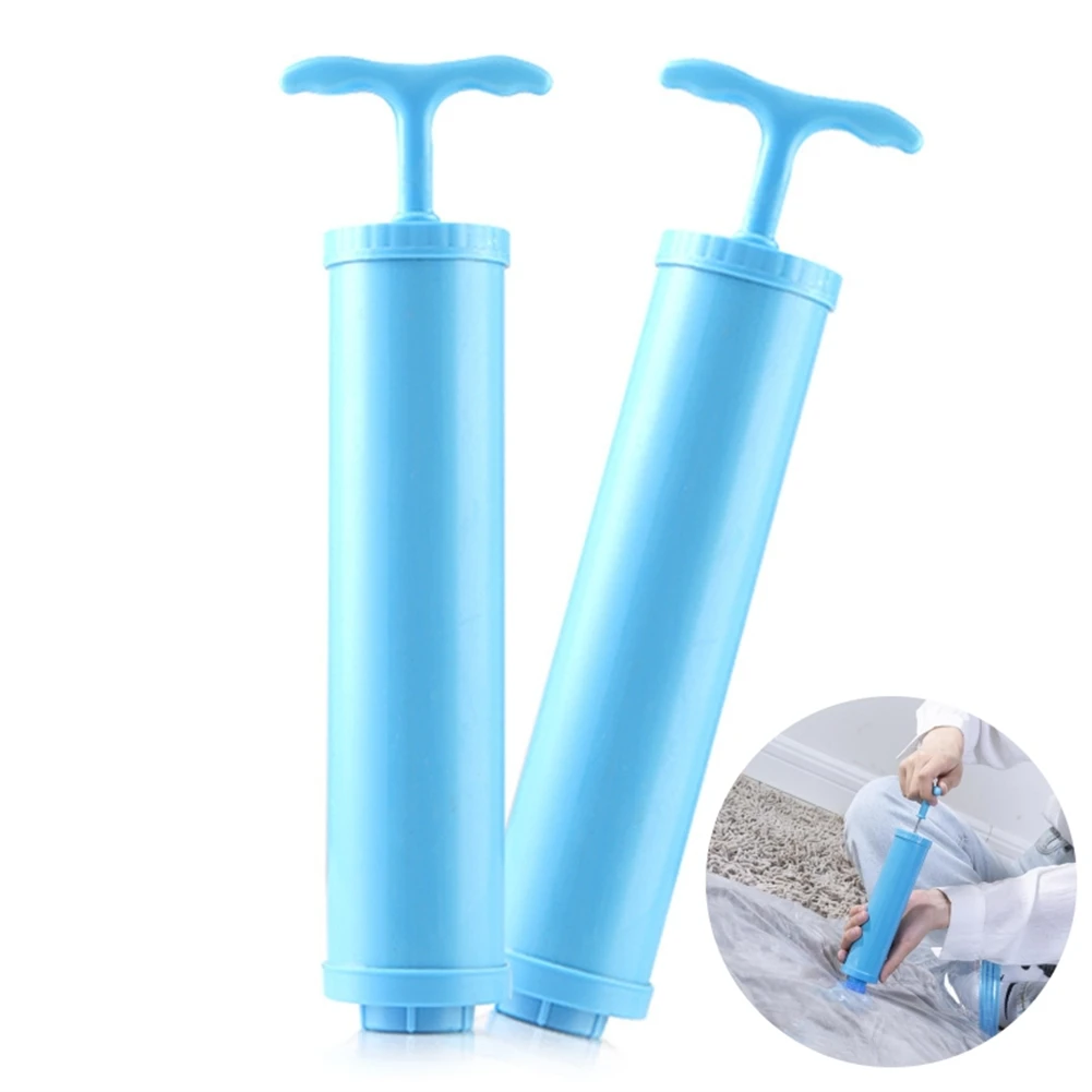 

Handheld Vacuum Bag Pump for Removing Air from Storage Bags Holding Clothes Pillows Blankets and Seasonal Linens Efficiently