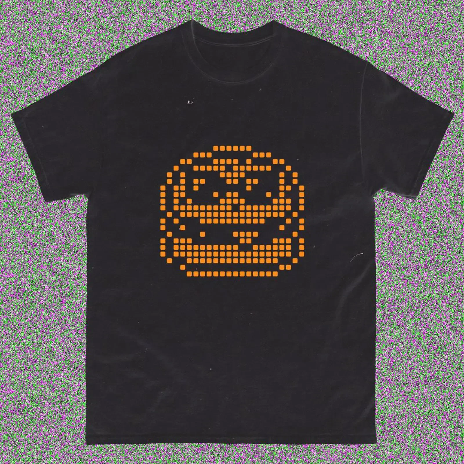 Pixel Art Burger T Shirt 8 Bit Fast Food Retro Gamer vintage Washed Breathable fashion streetwear Unisex Versatile homme