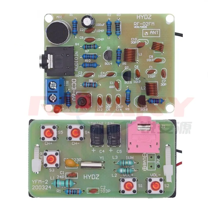 

76-108MHz FM Stereo Radio DIY Kit Wireless FM Transmitter and Receiver Module Frequency Modulation Soldering Practice Project