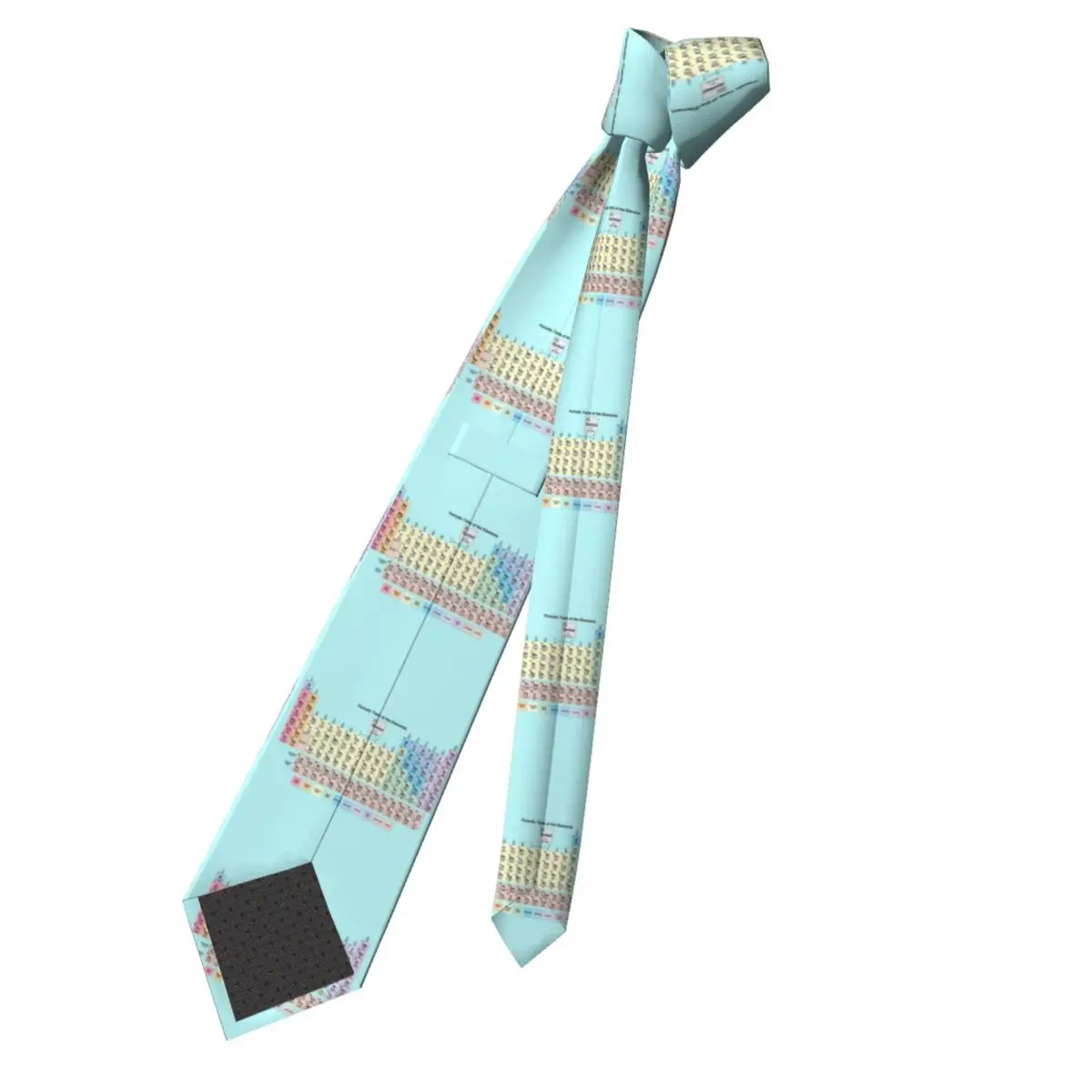 Formal Periodic Table With All Element Names Ties for Party Custom Men Rainbow Colorful Neckties