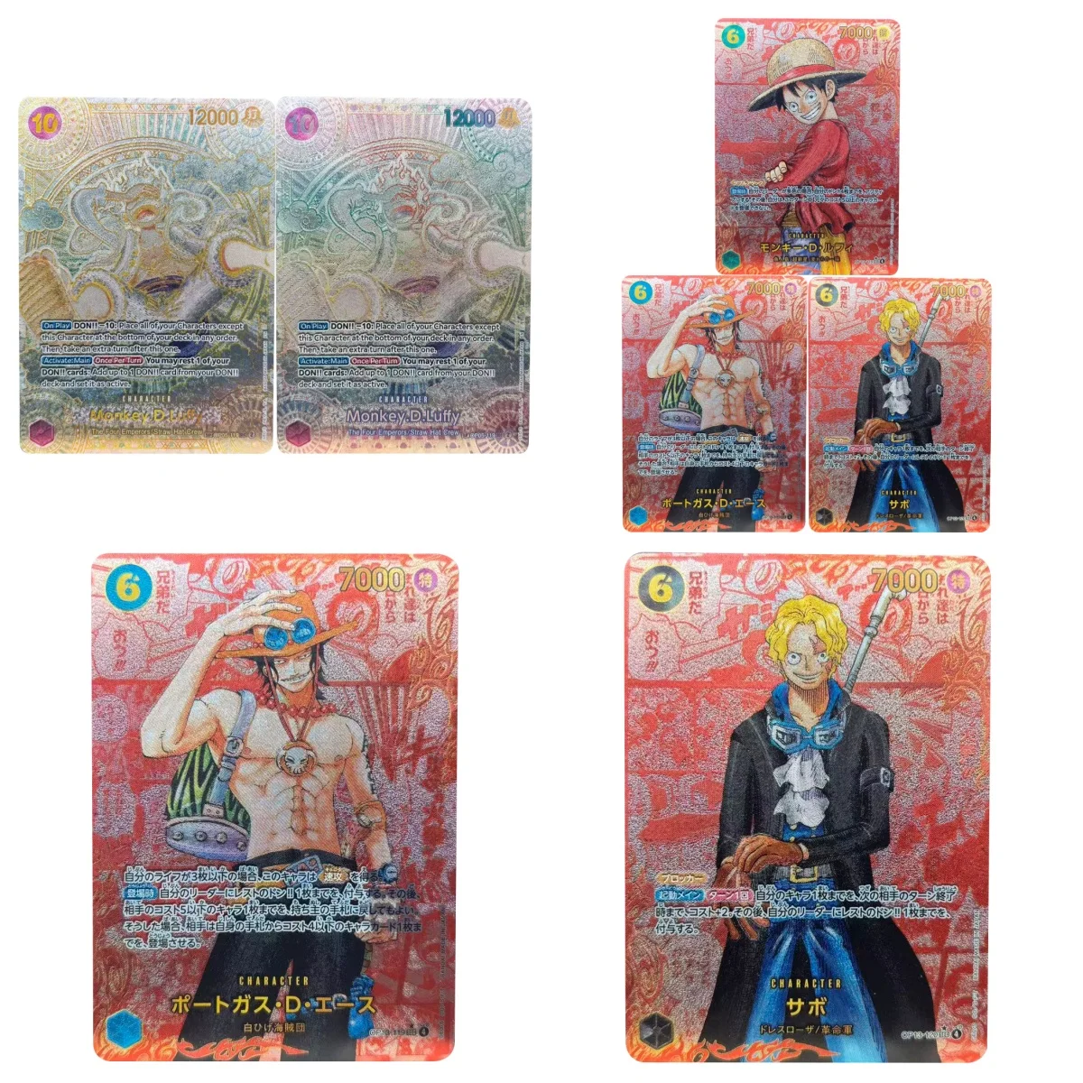 

Коллекционные карты ONE PIECE Monkey D. Luffy Sabo OP13, грубая вспышка, сделай сам, высокое качество, самодельная игра, аниме-карты, подарочная игрушка