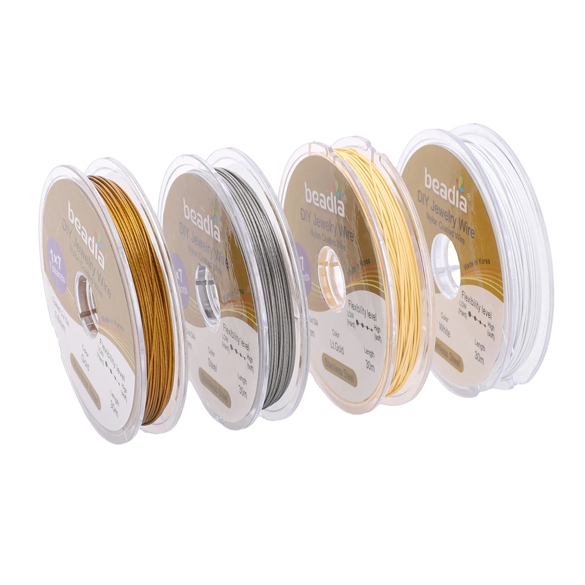 30-50M/Roll 0.3/0.38/0.5/0.6mm Rhodium Gold Color Steel Wire Nylon Coated Beading Wire For Jewelry Making DIY Bracelet Findings image 5