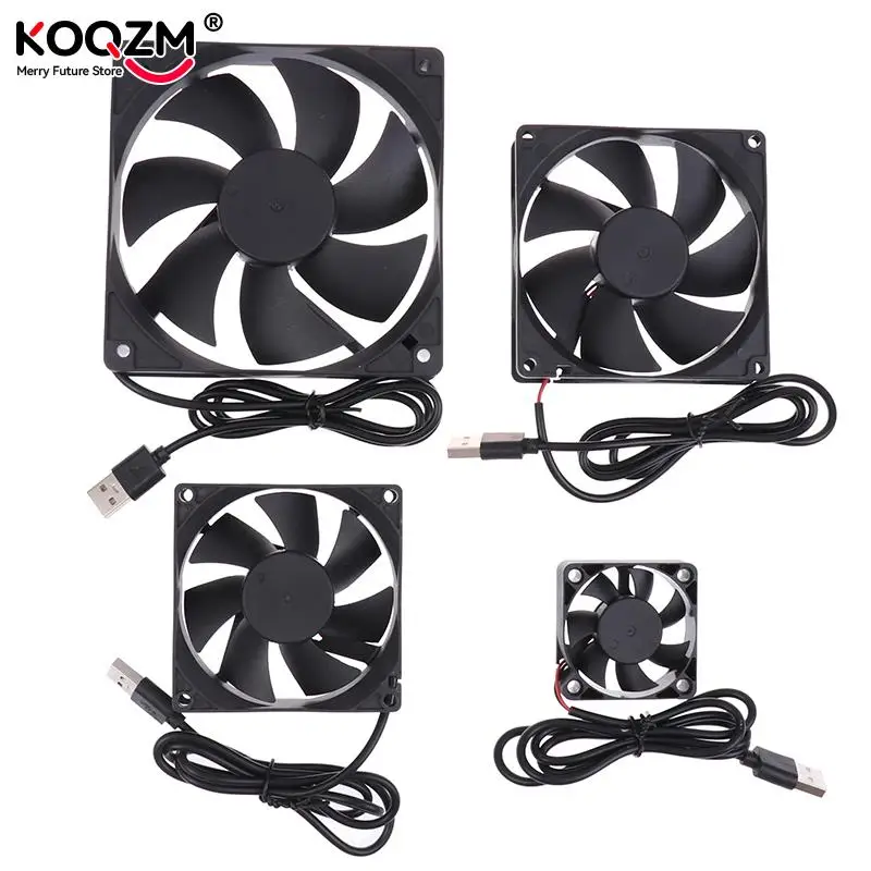 5/9cm 8cm 12cm Computer Case Fast Cooler Fan Ultra Silent Brushless Quiet Cooling PC Cooler Fan Case Fans 5V DC Chassis Radiator