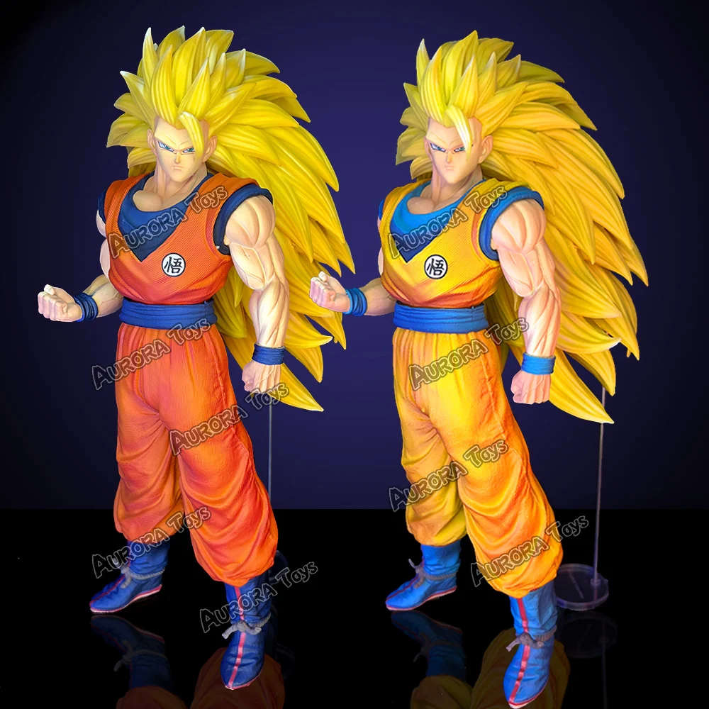 11.81in/30cm Anime Dragon Ball Z Figure SSJ3 Goku Figure PVC Super Saiyan Statue Collectible Model Toys Gifts