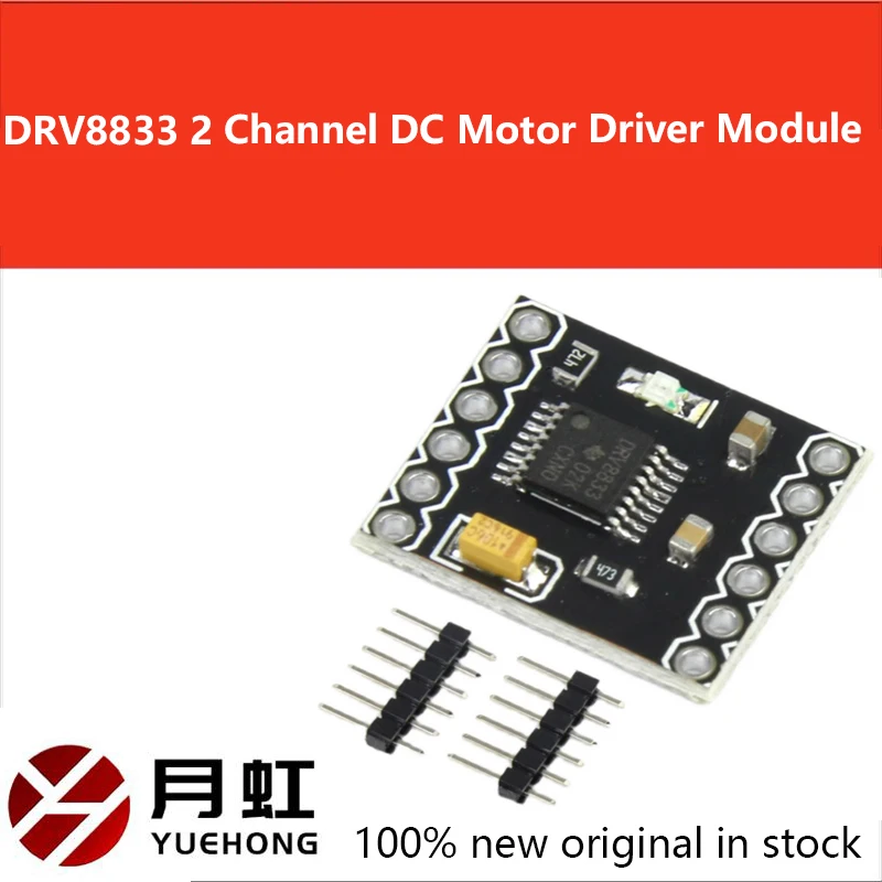 

DRV8833 2 Channel DC Motor Driver Module Board 1.5A 3V-10V H-Bridge 4-Wire Step Motor Overcurrent Protection Step Motor Drive