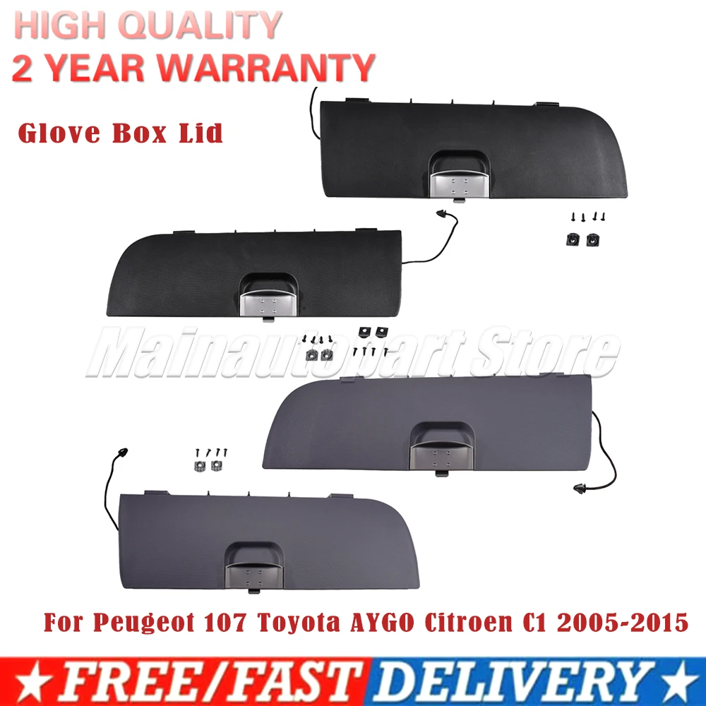 Car Compartment Cover Glove Box Lid Replacement Fit for Peugeot 107 Toyota AYGO Citroen C1 2005-2015 Right/Left Hand Drive Vehic