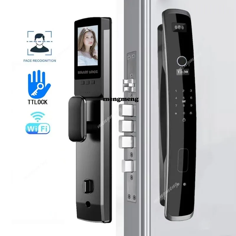 

Автоматический умный дверной замок Orleans с распознаванием отпечатков пальцев и лиц, кодовый замок для дома, для деревянных дверей