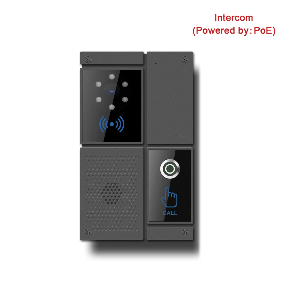 Interphone vidéo SIP HD avec boîtier métallique anti-choc, étanche pour utilisation en extérieur/int