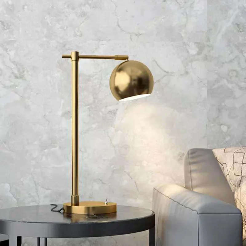 

Gold Table light Vintage Desk Lamp Reading Lamp Bedroom Living Room Office LED Nightstand Lamps With E27 Holder