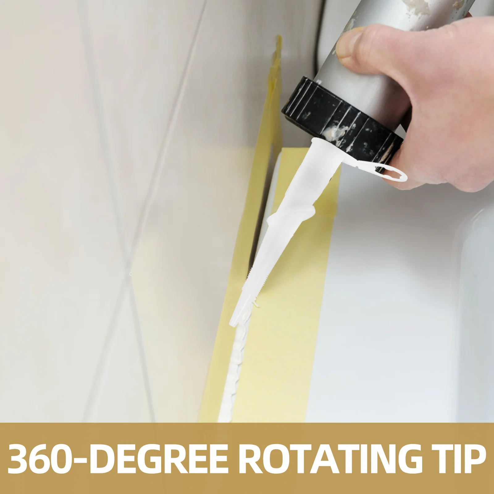 10 قطعة أداة الجص بزاوية عالمية 360 درجة طرف دوار متين من المطاط الصلب فوهة السد ملحقات غراء الزجاج المرن #2