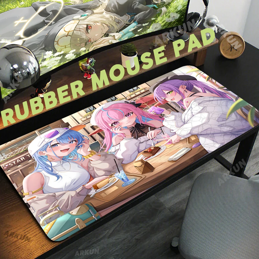 

Xxl Kawaii Hot Minato Aqua Popular Virtual Artists Mouse Pad Pc Gamer Gaming Accessories pad Deskmat Computer Keyboard Table Mat