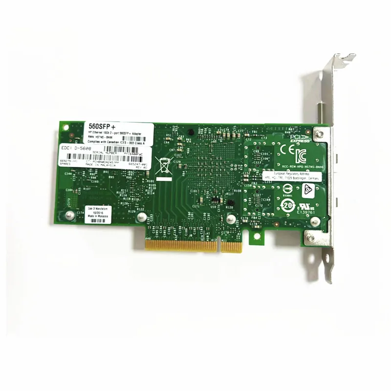 Imagem -02 - Adaptador Ethernet de Porta Dupla Original Placa de Rede de Expansão Board Server Intel X520-da2 Card 669279001 560sfp 10gb Sfp