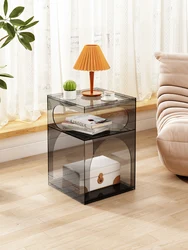 Luxury Acrylic Coffee Table,Living Room Sofa,Transparent Edge Cabinet,Storage Rack,Bedroom Bedside Tables,Furniture,Customized