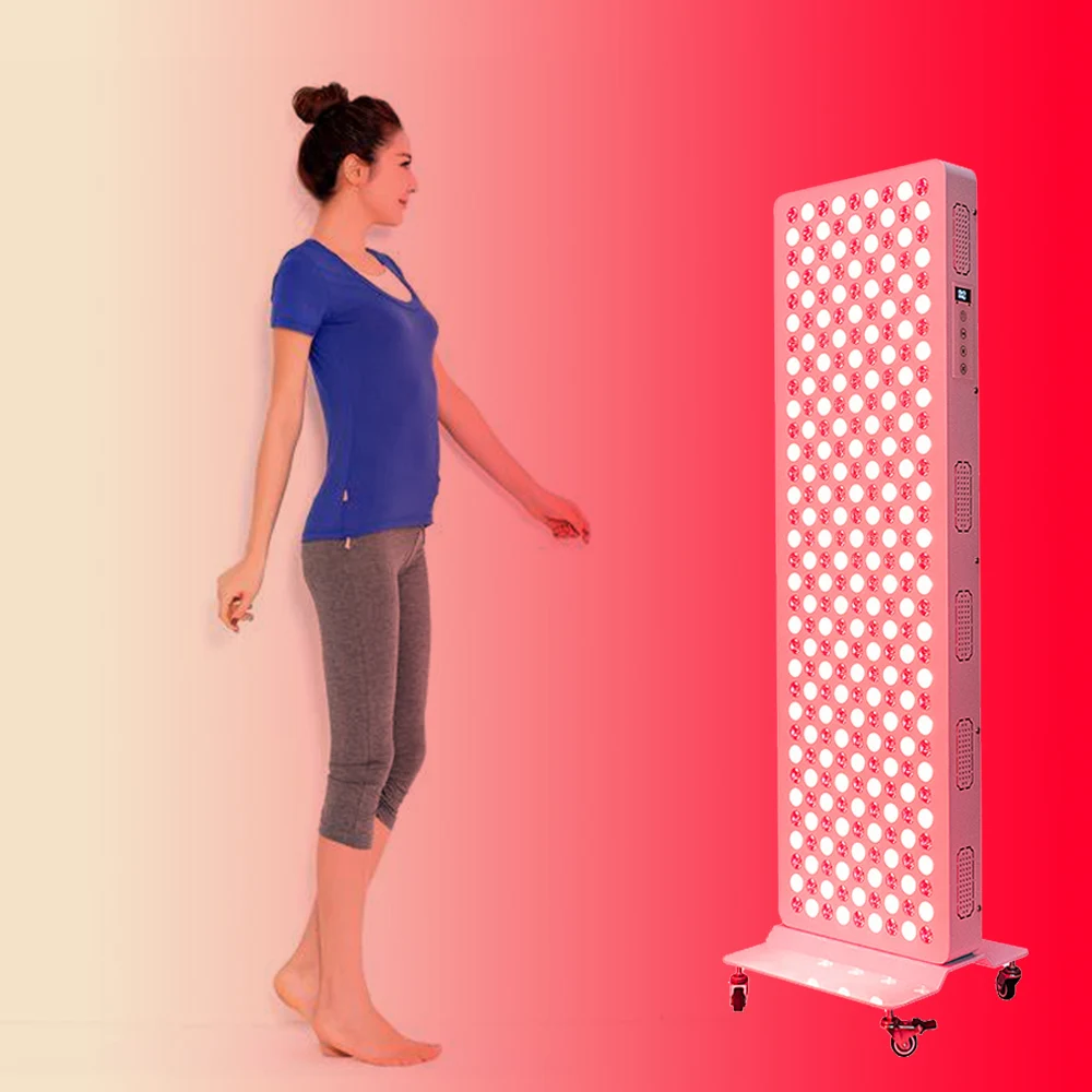 1500W Full Body Red Light Therapy Lamp with 660nm 850nm Infrared Panel LED for Pain Relief and Salon Use US Plug Type