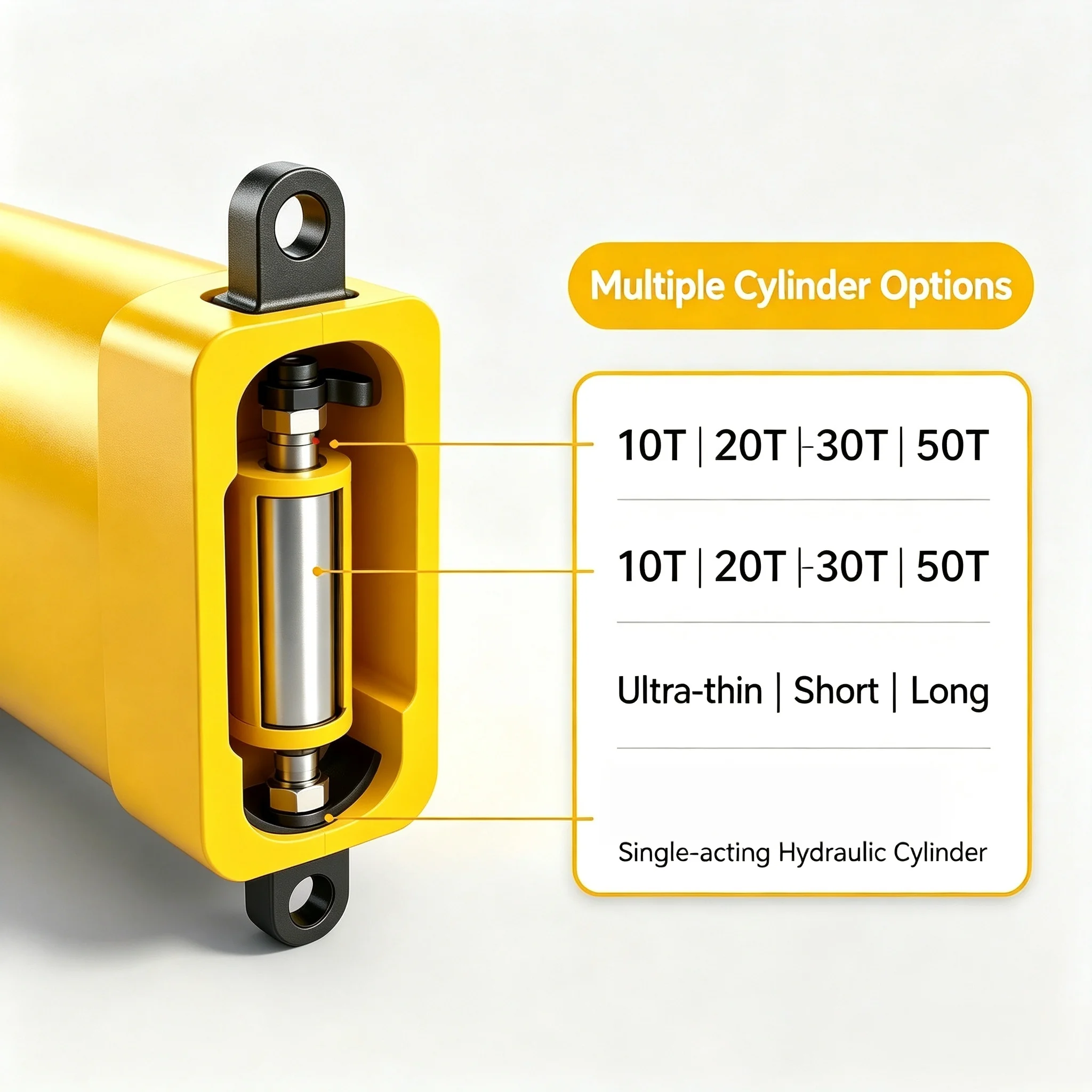 Split Hydraulic Jack 10T 20T 30T 50T 100T, Separated Hydraulic Cylinder, Micro Ultra-thin Short & Long Type Hydraulic Ram