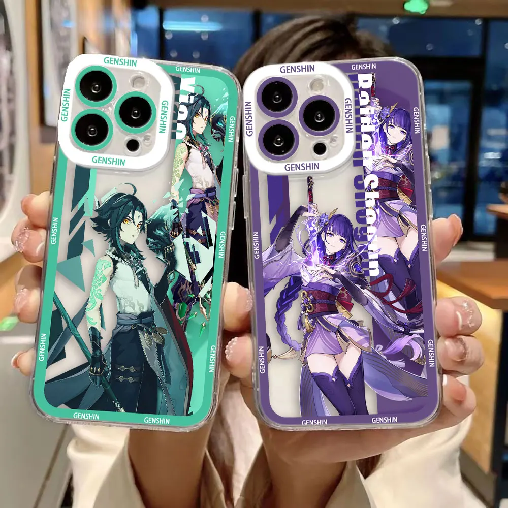 Genshin Impact Yae Shenhe Clear Phone Case For Samsung Galaxy S26 S25 S24 S23 S22 S21 S20 FE PLUS ULTRA EDGE Case Cover Shell