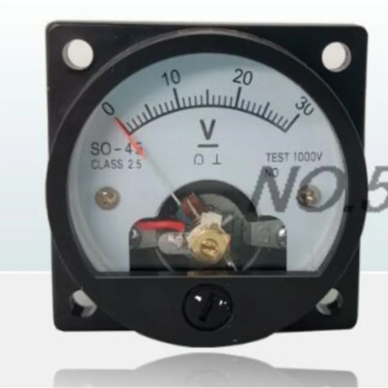 

1Pc SO-45 Type SO45-V Pointer Type DC Voltmeter 5V 10V 15V 20V 25V 30V 50V