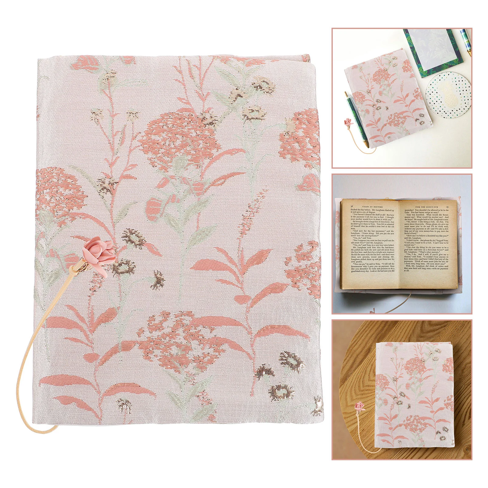 Fabric Book Cover Cloth Covers Convenient Pouches Protector for Student Decorative Sleeve Protection Ornamental Decoration