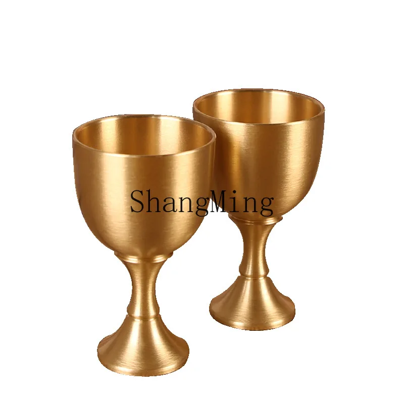 DSA high-grade small wine tall Baijiu cup one cup household small pure copper offering cup