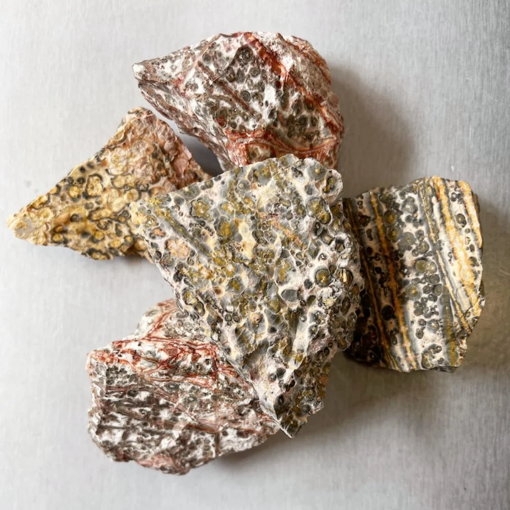 Natural Rough Leopard Skin Jasper Crystal Raw Stone Quartz Mineral Healing Reiki Spiritual Products Meditation Chakra Energy