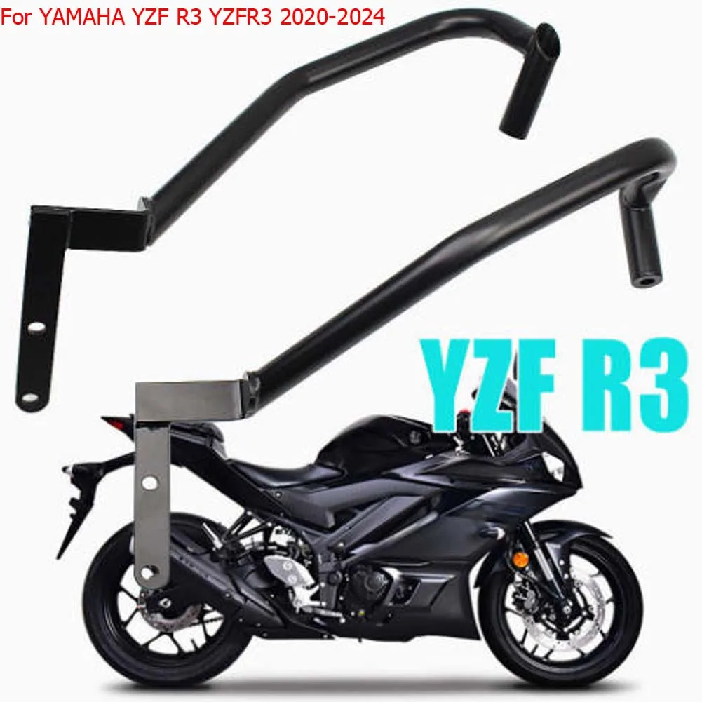 Motorcycle Bumper Frame Crash Bar Engine Guard Side Tank Protector Motorcycle Accessories For YAMAHA YZF R3 YZFR3 2020-2024