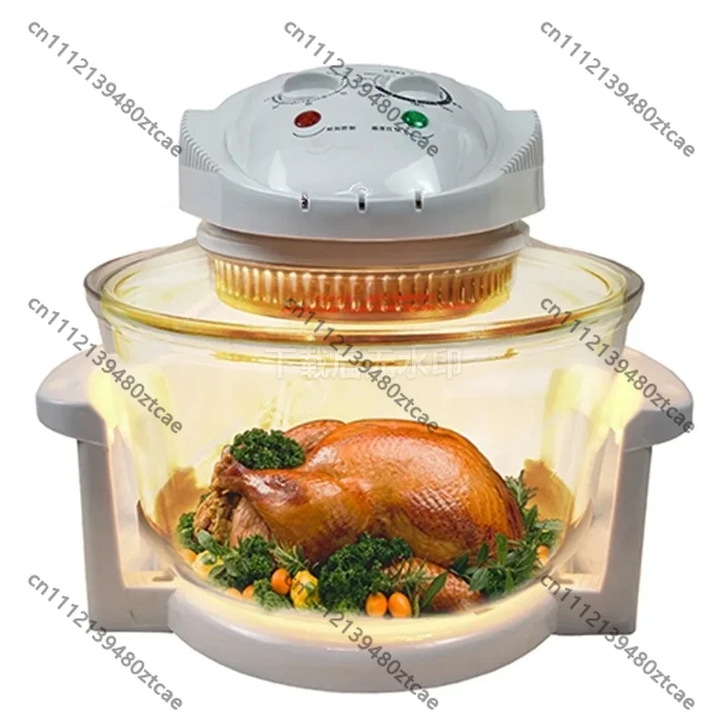 12L Electric Convection Halogen Oven, Healthy Home Kitchen Cooking Appliance, Multifunctional 12L Kitchen Baking Accessories