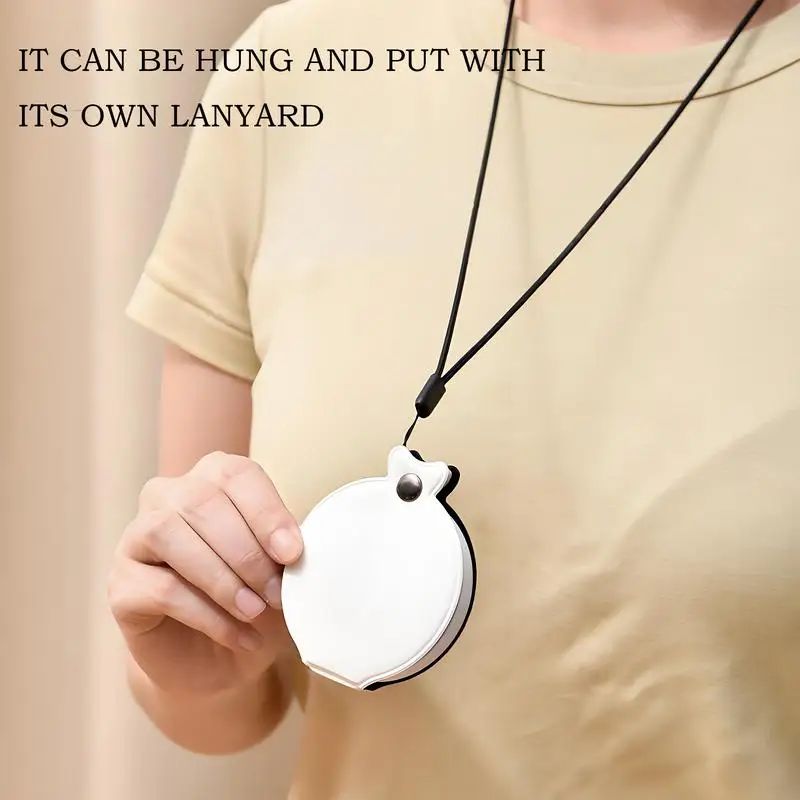 Folding Magnifying Glass Portable Pocket Magnifier With Lanyard 3 Magnification Senior Vision Aid Foldable Reading Tool For