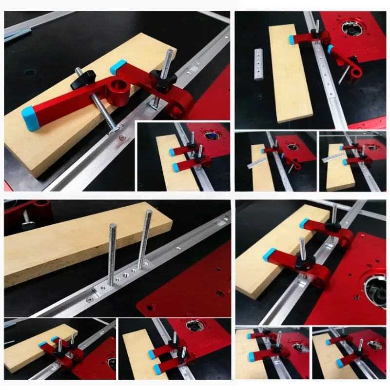 1Set Universal Clamping Blocks Platen Miter Track Clamping Blocks M8 Screw Woodworking Joint Hand Tools  Set
