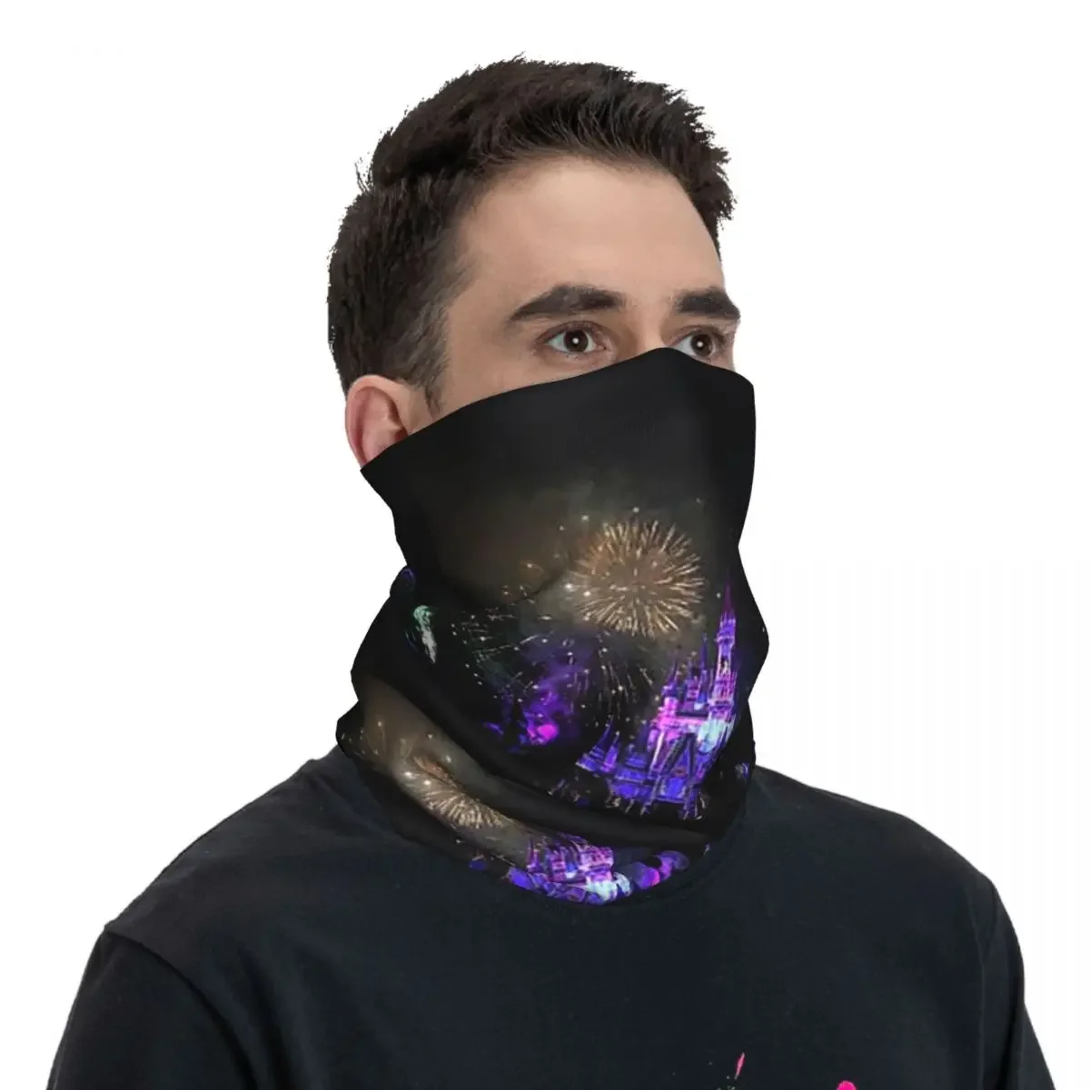 Een zomer van vuurwerk Bandana Nekhoes Gedrukte magische sjaal Warme hoofddeksels Fietsen Unisex Volwassen Winter