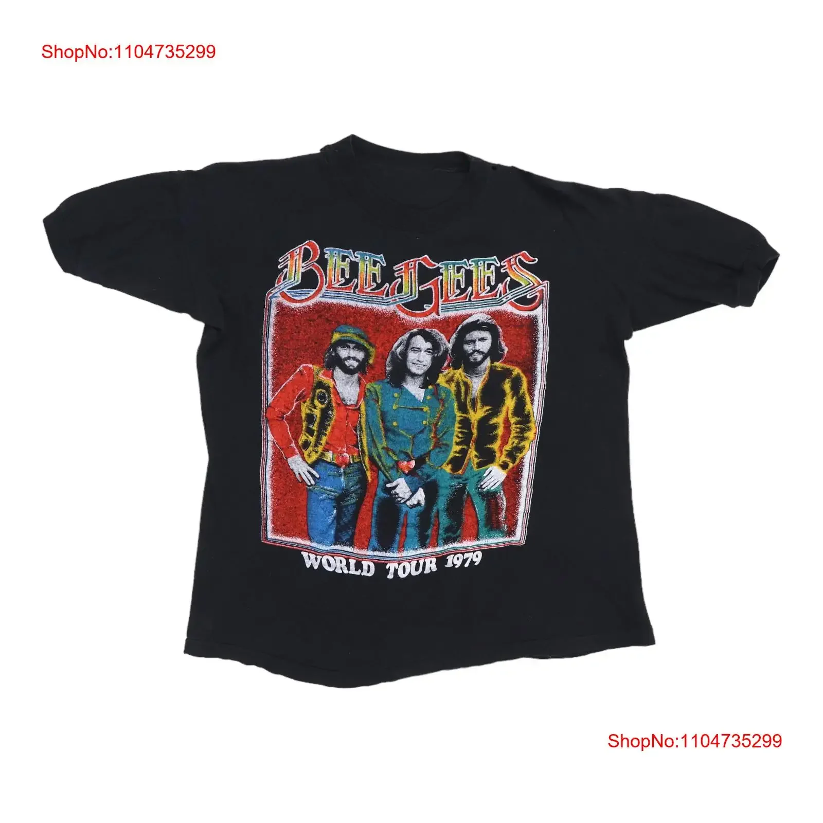 Оригинальная винтажная футболка Bee Gees World Tour 1979 года, винтажная стираная уличная одежда унисекс, мягкий топ для повседневной носки, дышащая