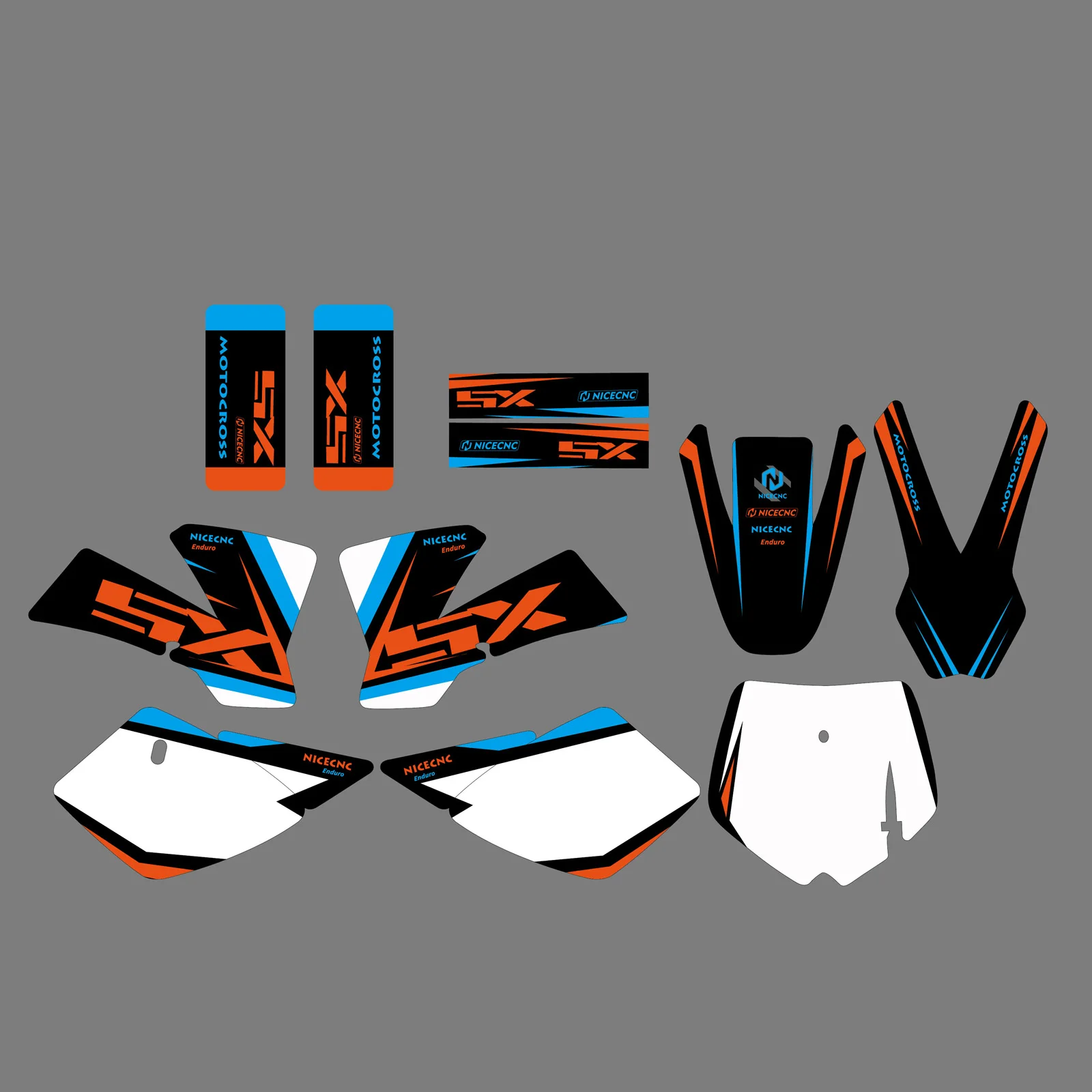 NICECNC For KTM SX50 SX 50 MINI 2002-2008 2007 2006 2005 2004 2003 Motocross Fairing Graphic Background Decals Sticker Customize