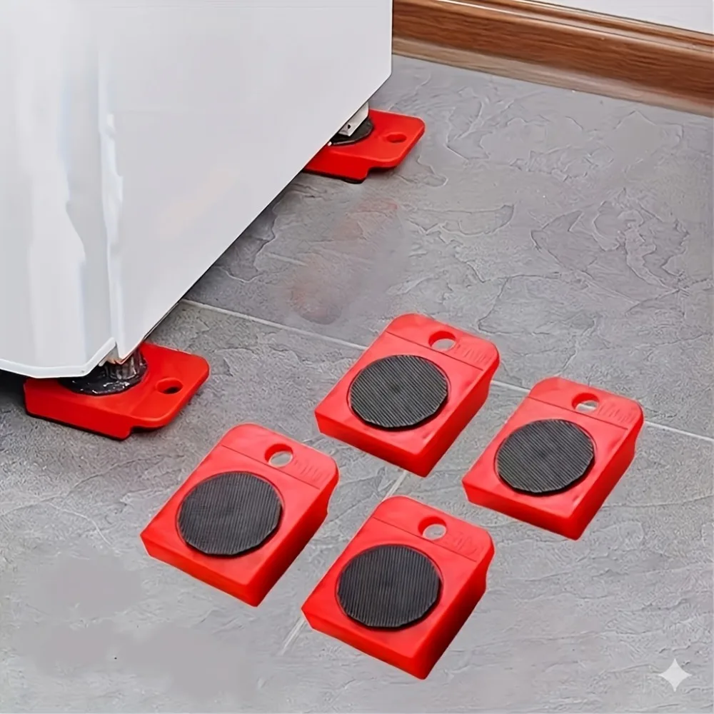 5pcs Furniture Mover Suitable Moving Sofas Beds Mattresses Chairs Multi Surface Protection Moving Artifact Moving Pulley Base
