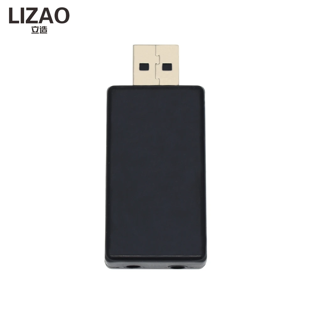 LIZAO USB2.0 External Audio Adapter Virtual 7.1 Sound Card 3.5mm Mic Headphone Jack Gaming Audio Module