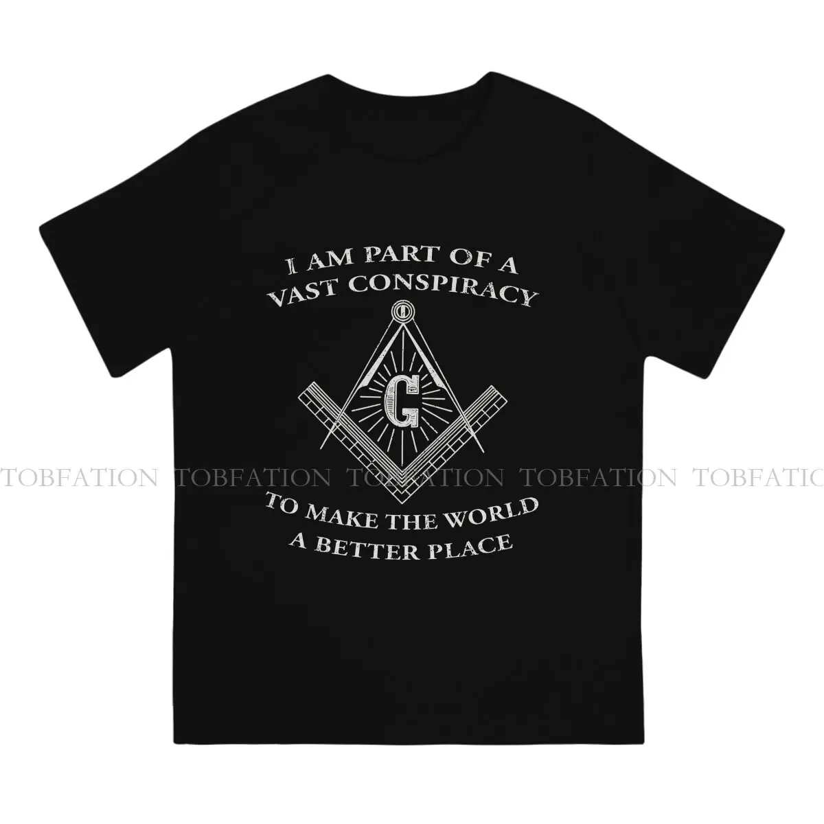 Make The World Better Freemason Masonic Lodge  Men T Shirt Cotton Gothic O-Neck Tee Shirt Harajuku Tops