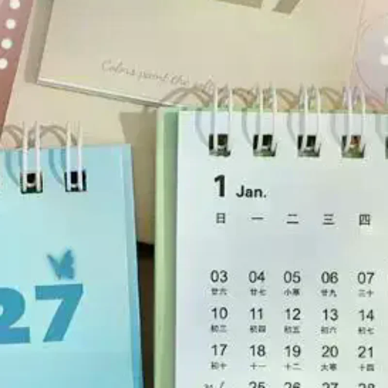 2027 Minimalist Style Monthly Desk Calendar With Memo Notes For Home Office School Planning Organizing