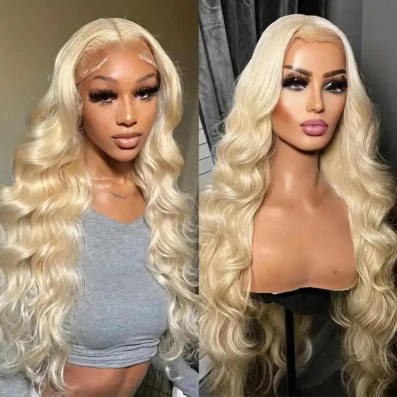 150 Density 613 Blonde Colored 13x6 HD Lace Body Wave 13x4 Frontal Water Wave 30 Inches Preplucked For Women Human Hair Wigs