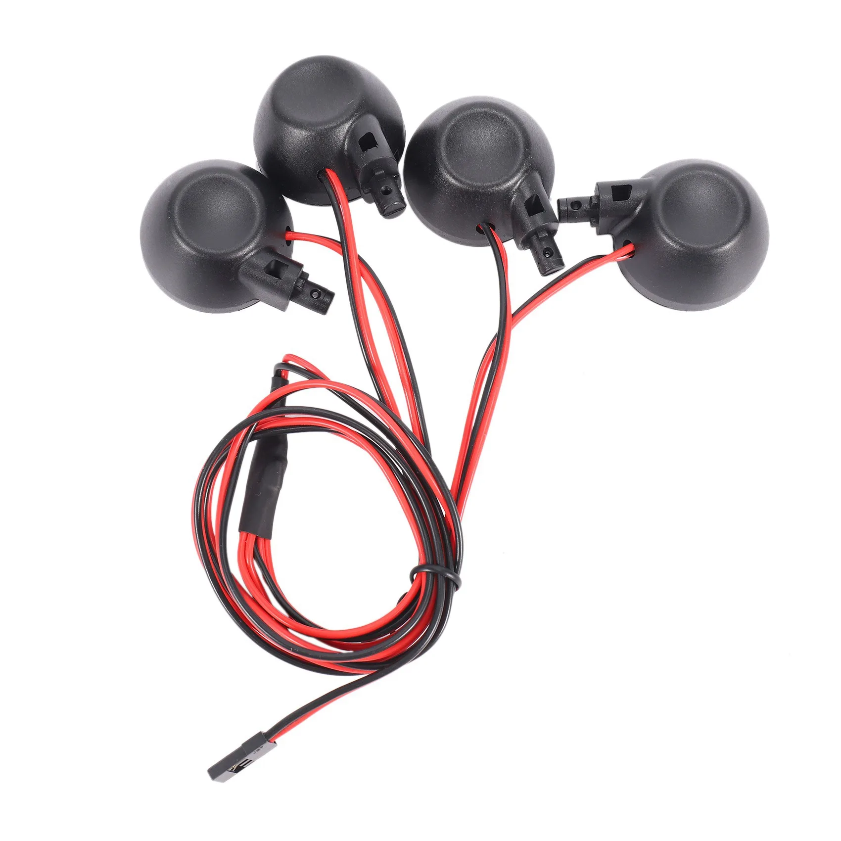 

B87B-2X 4 LED Lights Receiver Kit Plastic Shell Lotus Headlights For 1/5 HPI BAJA Rovan King Motor 5B